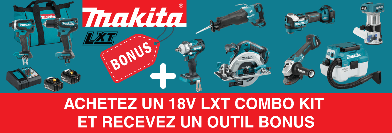 Makita 18V LXT 2-Tool Combo Kit & Bonus Tool